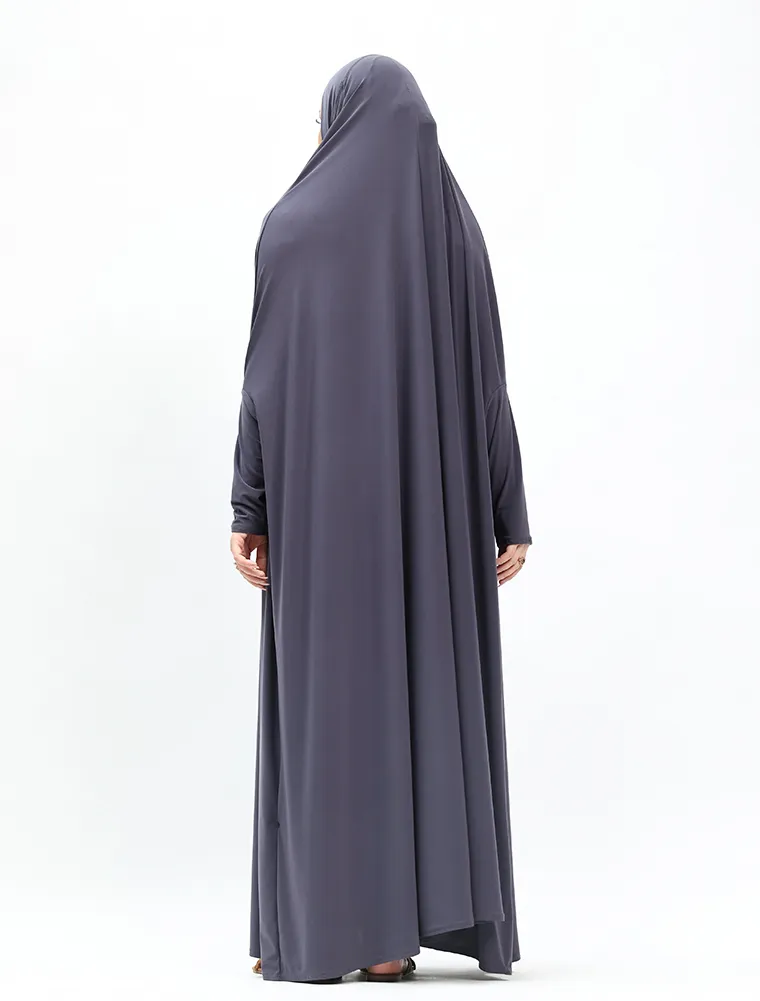 Grey Jersey Jilbab